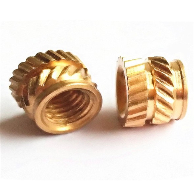 M2 M3 M4 Knurled brass insert embedded nut for plastics injection