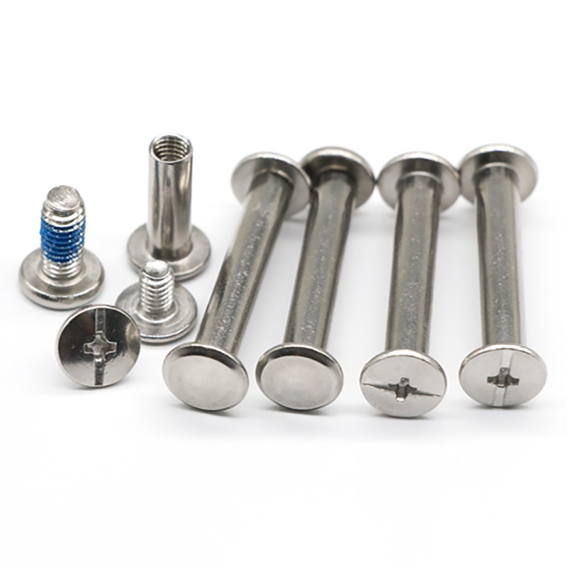 Black Furniture Bolt Nut Set Male and Female Binding Post Chicago Screw Binding Screw Belt Buckle Rivet Button for Leather