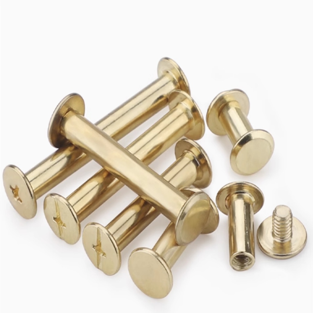 Connector Screws 304 Stainless Steel Black Furniture rivet Belt Buckle Bolts Chicago Binding Screw for Albums Silver Booking