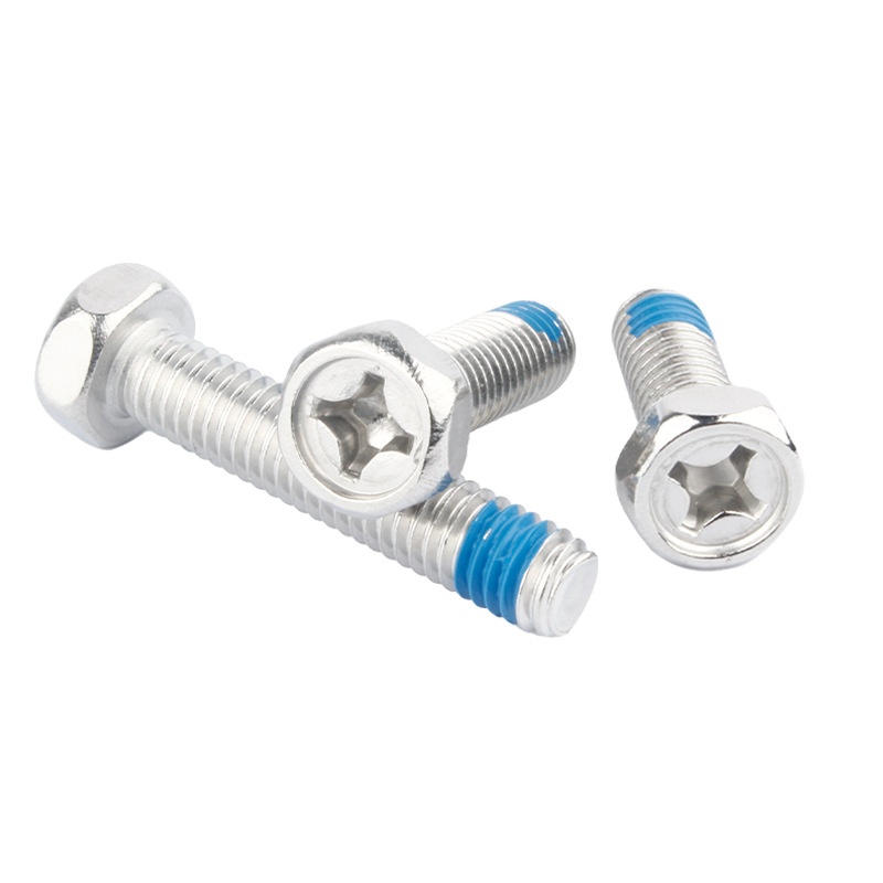 Blue Anti-Loosening Nyloc Patch Lock Self-Locking Machine Grub Screws