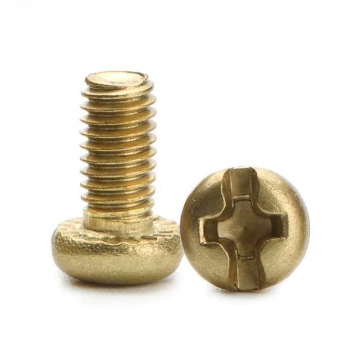 Brass slotted pan head machine screw