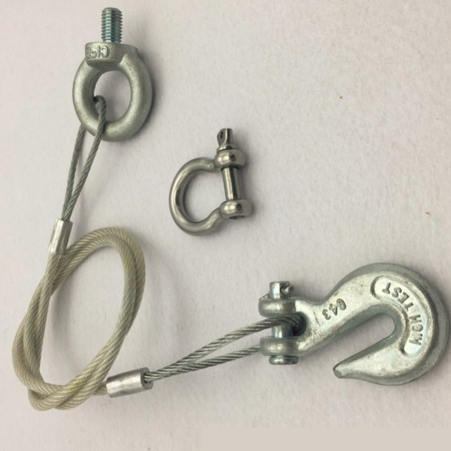 Stainless Steel Wire Rope Sling With Latch Hook FOR Trailer Tow