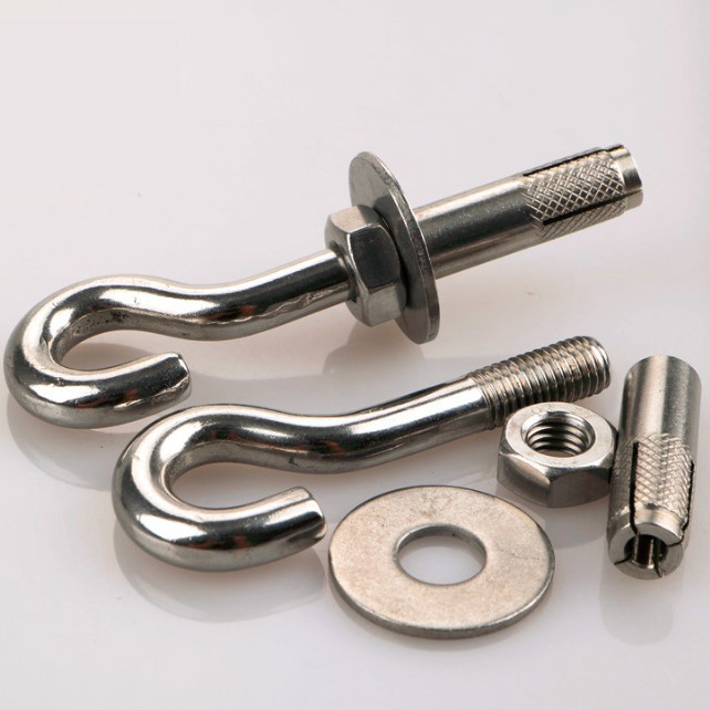 Stainless steel hook bolt sleeve expansion anchor