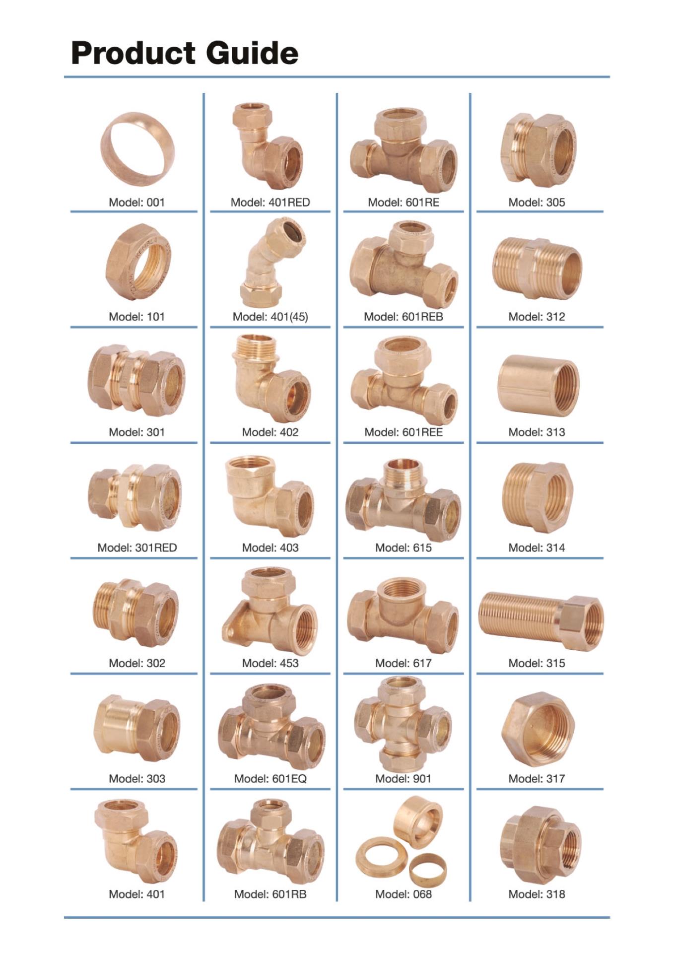 brass pipe fitting parts