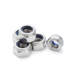 Din982 din985 304 Stainless Steel Nylon self- locking Insert hex Nut M30 M42 Black hex Nylon Insert Lock Nuts