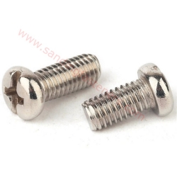 Stainless steel din7985 slotted drive pan head machine screw