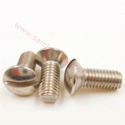 stainless steel slotted oval head machine screw