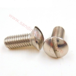 stainless steel slotted oval head machine screw