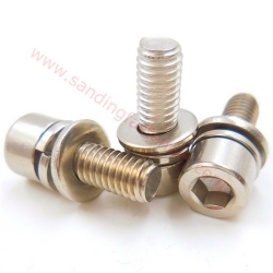 stainless steel hex socket allen head three combination cap screw