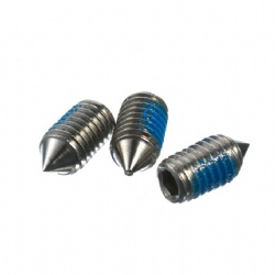 DIN551 stainless steel 304 316 Micro precise self-locking slotted set screw with blue nylon