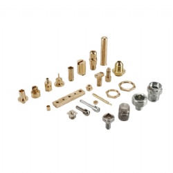 Precision Turned fitting Brass Components Stainless Steel Material Capability Terminal Blocks Rivets Turned watch parts