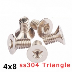 Stainless steel 304 316 Triangle driver flat head micro and miniature screws