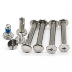 Black Furniture Bolt Nut Set Male and Female Binding Post Chicago Screw Binding Screw Belt Buckle Rivet Button for Leather